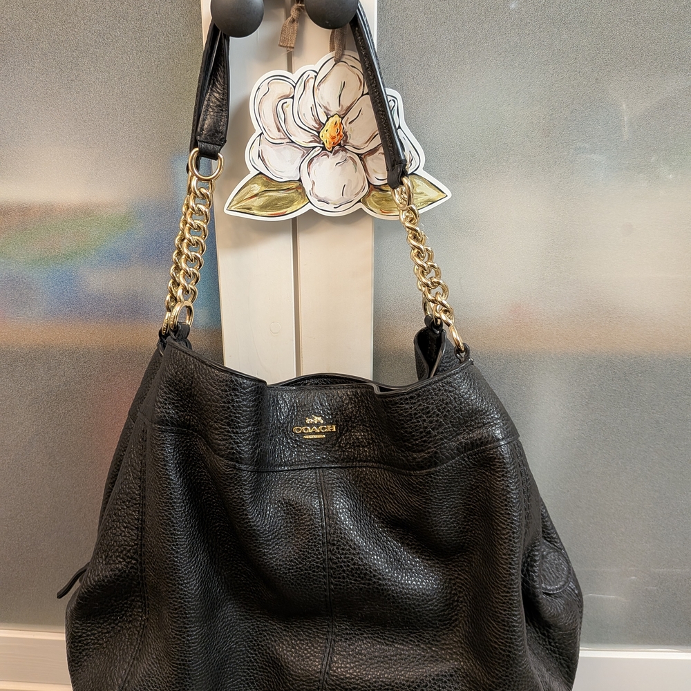 Coach Black Leather Women's Bag